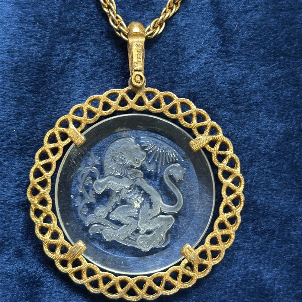 Crown Trifari zodiac necklace